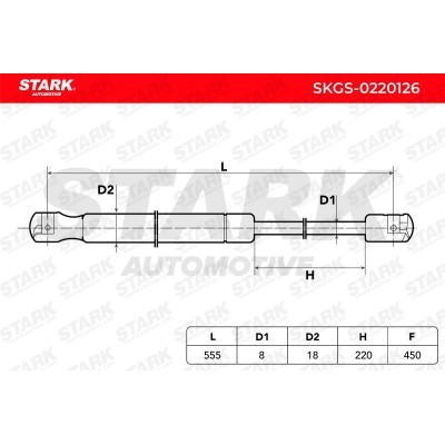 Gas Spring, boot-/cargo area Stark SKGS-0220126 SKGS-0220126 - photo 3