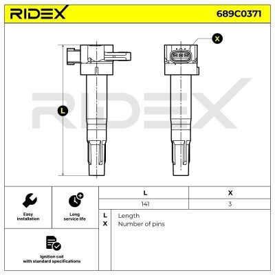Ignition Coil RIDEX 689C0371 689C0371 - photo 5