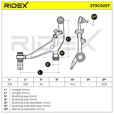 Control Arm RIDEX 273C0257 273C0257 - photo 4