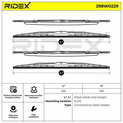 Wiper Blade RIDEX 298W0229 298W0229 - photo 8