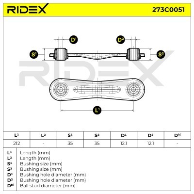 Control Arm RIDEX 273C0051 273C0051 - photo 4