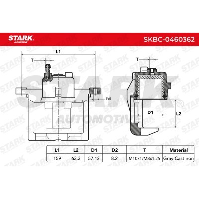 Brake Caliper Stark SKBC-0460362 SKBC-0460362 - photo 4