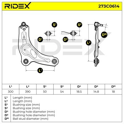 Control Arm RIDEX 273C0614 273C0614 - photo 6