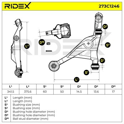Control Arm RIDEX 273C1246 273C1246 - photo 9