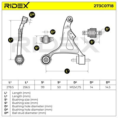 Control Arm RIDEX 273C0718 273C0718 - photo 8