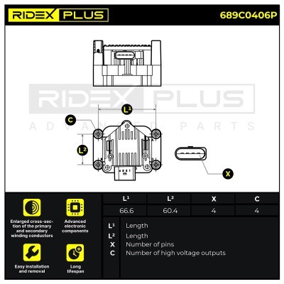 Ignition Coil RIDEX 689C0406P 689C0406P - photo 10