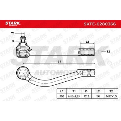 Tie Rod End Stark SKTE-0280366 SKTE-0280366 - photo 4