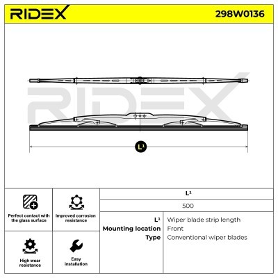 Wiper Blade RIDEX 298W0136 298W0136 - photo 6
