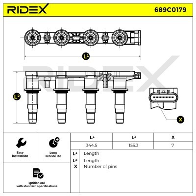 Ignition Coil RIDEX 689C0179 689C0179 - photo 4