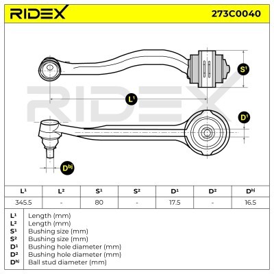 Control Arm RIDEX 273C0040 273C0040 - photo 7