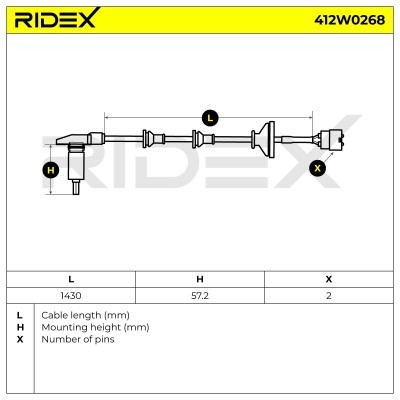 ABS Sensor RIDEX 412W0268 412W0268 - photo 10