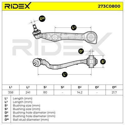 Control Arm RIDEX 273C0800 273C0800 - photo 6