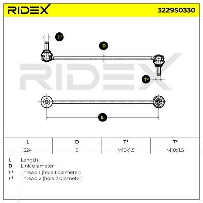 Stabilizer Link RIDEX 3229S0330 3229S0330 - photo 8