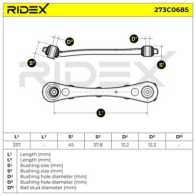 Control Arm RIDEX 273C0685 273C0685 - photo 6