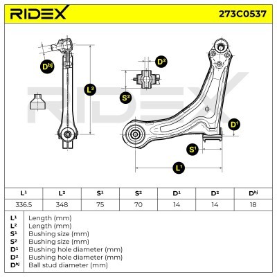 Control Arm RIDEX 273C0537 273C0537 - photo 5
