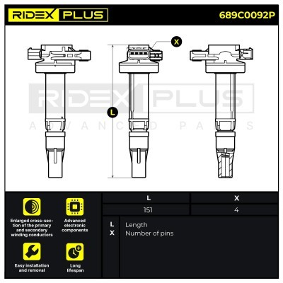 Ignition Coil RIDEX 689C0092P 689C0092P - photo 12