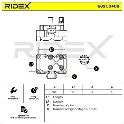 Ignition Coil RIDEX 689C0408 689C0408 - photo 8