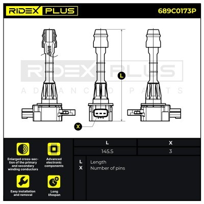 Ignition Coil RIDEX 689C0173P 689C0173P - photo 9