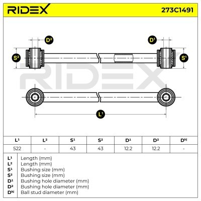 Control Arm RIDEX 273C1491 273C1491 - photo 5