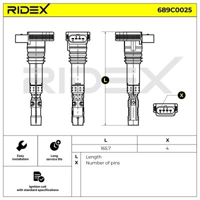 Ignition Coil RIDEX 689C0025 689C0025 - photo 4