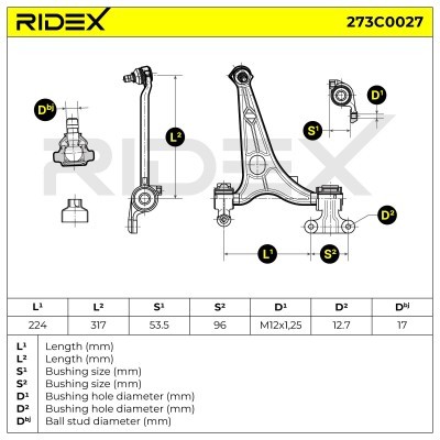 Control Arm RIDEX 273C0027 273C0027 - photo 10