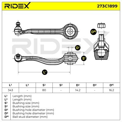 Control Arm RIDEX 273C1899 273C1899 - photo 7
