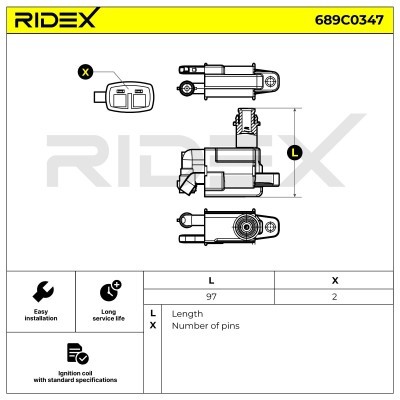 Ignition Coil RIDEX 689C0347 689C0347 - photo 6
