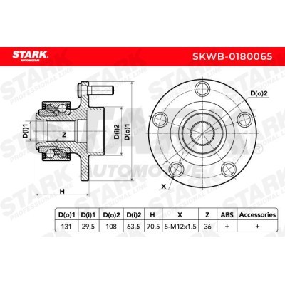 Wheel Bearing Stark SKWB-0180065 SKWB-0180065 - photo 5