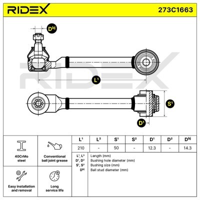Control Arm RIDEX 273C1663 273C1663 - photo 4
