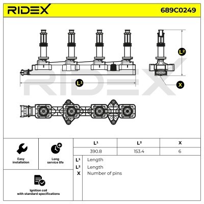 Ignition Coil RIDEX 689C0249 689C0249 - photo 6