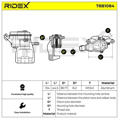 Brake Caliper RIDEX 78B1084 78B1084 - photo 7