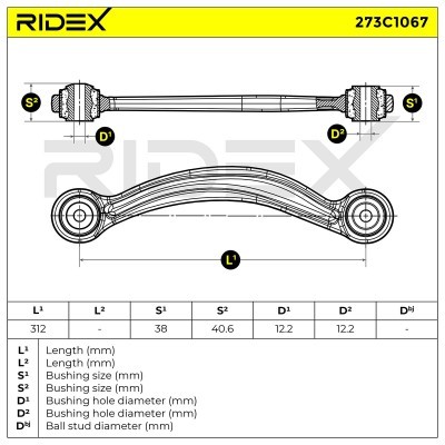 Control Arm RIDEX 273C1067 273C1067 - photo 6