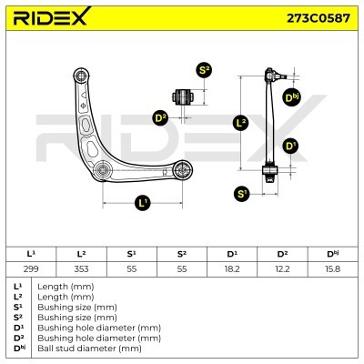 Control Arm RIDEX 273C0587 273C0587 - photo 6