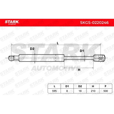 Gas Spring, boot-/cargo area Stark SKGS-0220246 SKGS-0220246 - photo 3