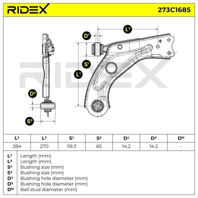 Control Arm RIDEX 273C1685 273C1685 - photo 5
