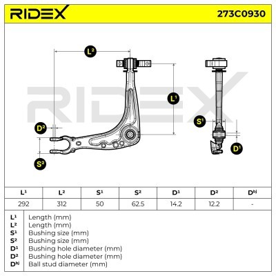 Control Arm RIDEX 273C0930 273C0930 - photo 6