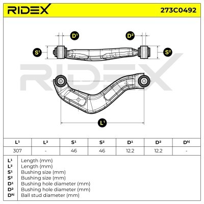 Control Arm RIDEX 273C0492 273C0492 - photo 5