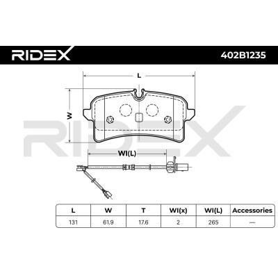 Brake Pads Set RIDEX 402B1235 402B1235 - photo 6