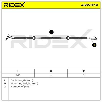 ABS Sensor RIDEX 412W0731 412W0731 - photo 6