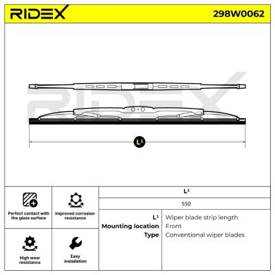 Wiper Blade RIDEX 298W0062 298W0062 - photo 5