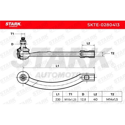 Tie Rod End Stark SKTE-0280413 SKTE-0280413 - photo 6
