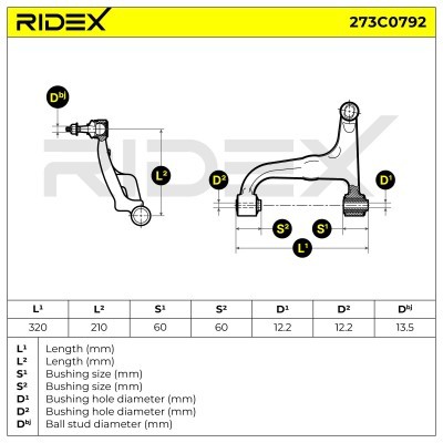 Control Arm RIDEX 273C0792 273C0792 - photo 5