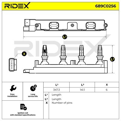 Ignition Coil RIDEX 689C0256 689C0256 - photo 4