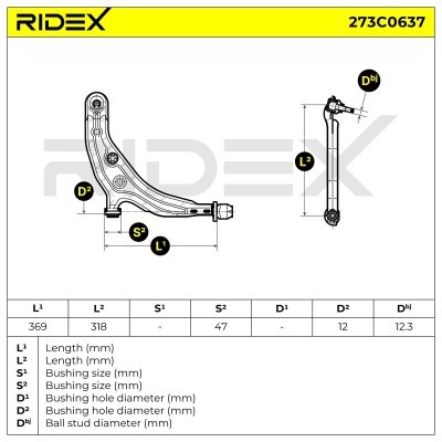 Control Arm RIDEX 273C0637 273C0637 - photo 5