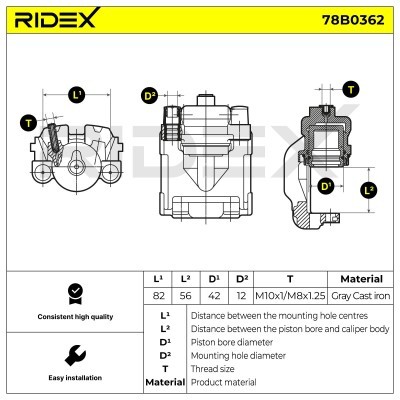 Brake Caliper RIDEX 78B0362 78B0362 - photo 5