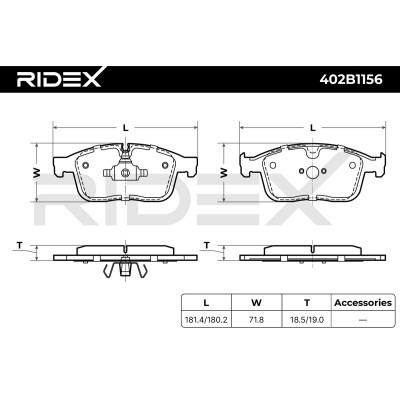 Brake Pads Set RIDEX 402B1156 402B1156 - photo 7