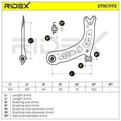 Control Arm RIDEX 273C1172 273C1172 - photo 6