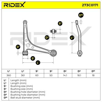 Control Arm RIDEX 273C0171 273C0171 - photo 6