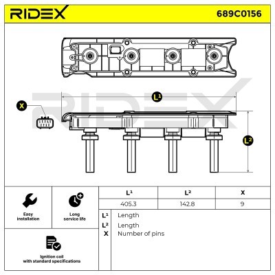 Ignition Coil RIDEX 689C0156 689C0156 - photo 4