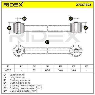 Control Arm RIDEX 273C1623 273C1623 - photo 5